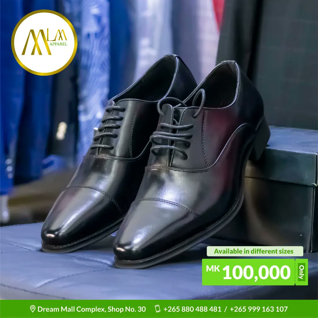 mlmapparelmw's tweet photo. Step into success, one polished pair at a time. Choose your pair now!
π Dream Mall Complex near Gateway Mall
π± Call/WhatsApp +265880488481
#Lilongwe #smartdressing #Malawi #Descent #shoes #collection #Fashion #Elegance #suit https://t.co/DwrktAUn3R