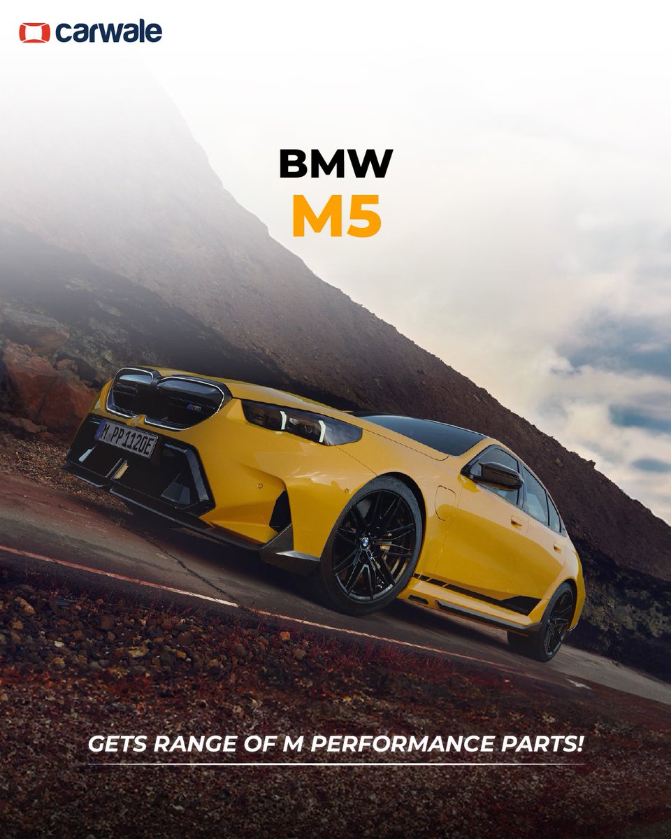 CarWale's tweet image. If you thought the new #M5 does not look mean enough, #BMW has launched an array of M Performance parts for the performance sedan! 
- Carbon fibre rear diffuser, rear splitter and sill extensions
- Frozen Black side decals
- Light alloy wheels

#bmwm5 #cwphotos
