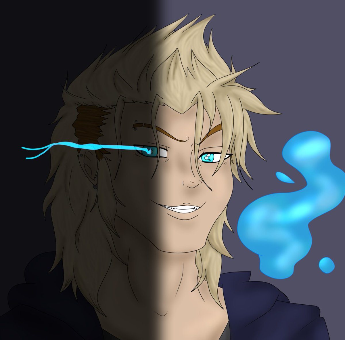 I had a lot of fun drawing this picture of a "What if he was just actually pure evil" #Demyx #kingdomhearts