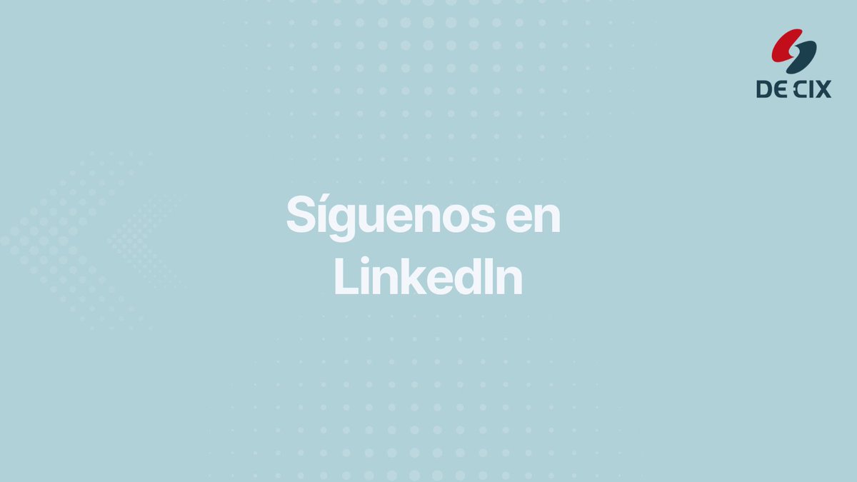 ¿Sabías que también estamos en LinkedIn? 🚀🛜  Síguenos allí para estar al día sobre el universo de #Internet y la #interconexión 🌐  

¡No nos pierdas de vista! ⤵️ linkedin.com/company/de-cix