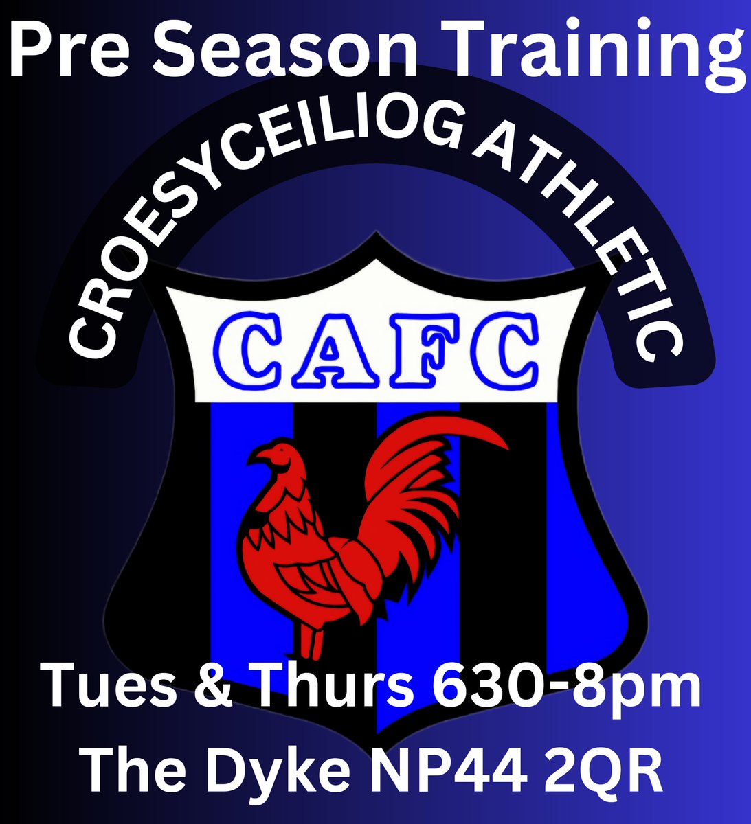 Pre Season Training Continues tomorrow, we are still looking to add players to both our Prem X and Div 2 sides, New and Old Faces welcome.