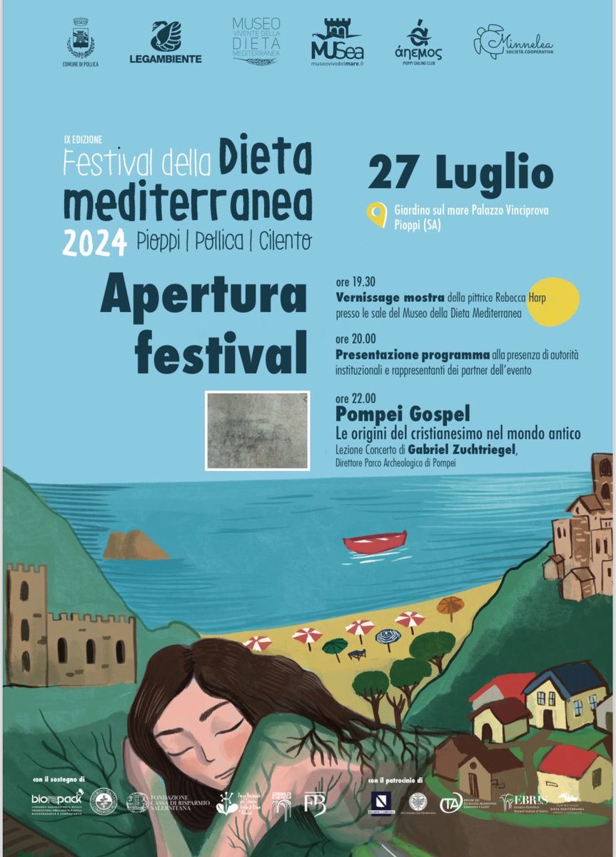 Vi aspettiamo il 27 luglio a Pioppi nel bellissimo Cilento!