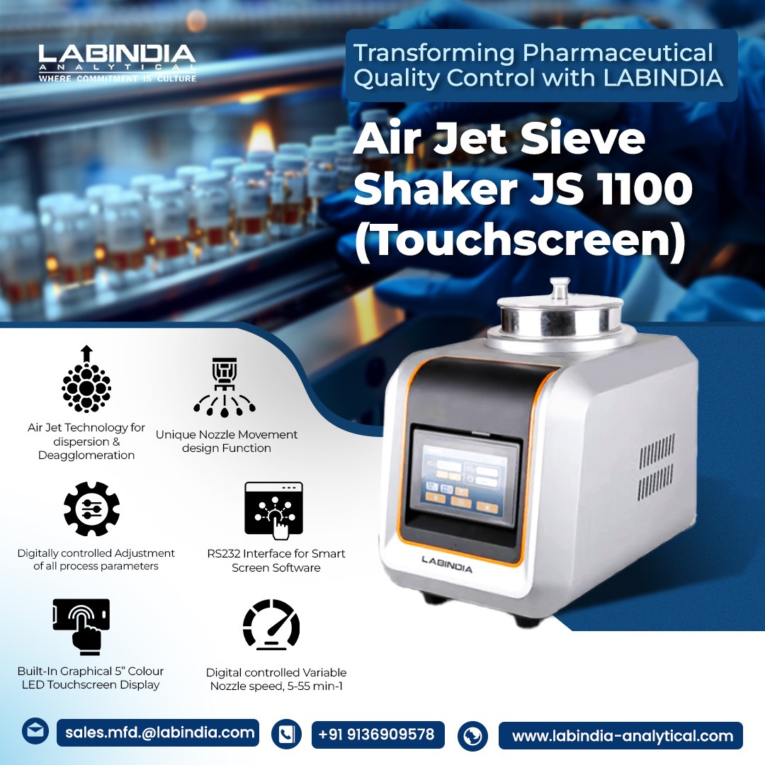 Laipl's tweet image. Experience precision and efficiency in particle size analysis with the LABINDIA JS 1100.

labindia-analytical.com/product/analyt…

#Labindia #sieving #AnalyticalProducts #AirJet #AirJetSieveShaker #js1100 #SieveShaker