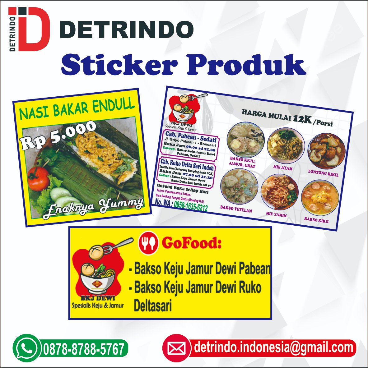 detrindo's tweet photo. Sticker produk adalah salah satu media promosi produk yang sangat penting
Kalian butuh sticker produk tapi belum mempunyai desain atau bentuk sticker yang diinginkan?
Langsung saja kontak CS Detrindo di nomor WA atau email yang tertera pada gambar yaaa...
#detrindo #desaindigital https://t.co/EqzC8ArLSl
