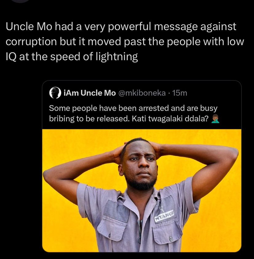 Leave uncle Mo alone.  Get the irony and message.