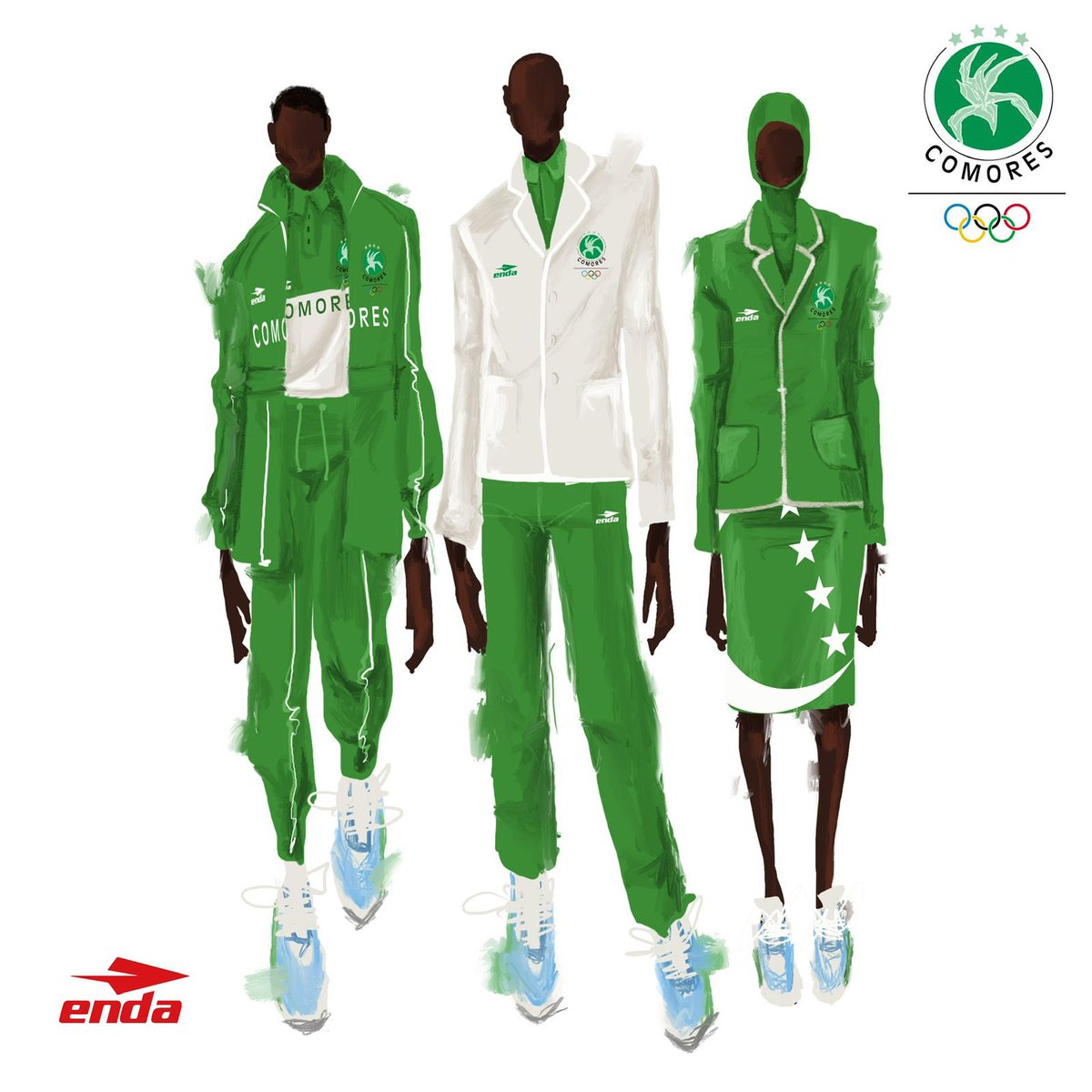 With immense pride and excitement, we announce that Comoros will be dressed in Enda shoes, apparel, and gear for the Paris 2024.

Every day, we push boundaries and strive for unparalleled excellence in all we do. Join us on this thrilling journey.

#Paris2024