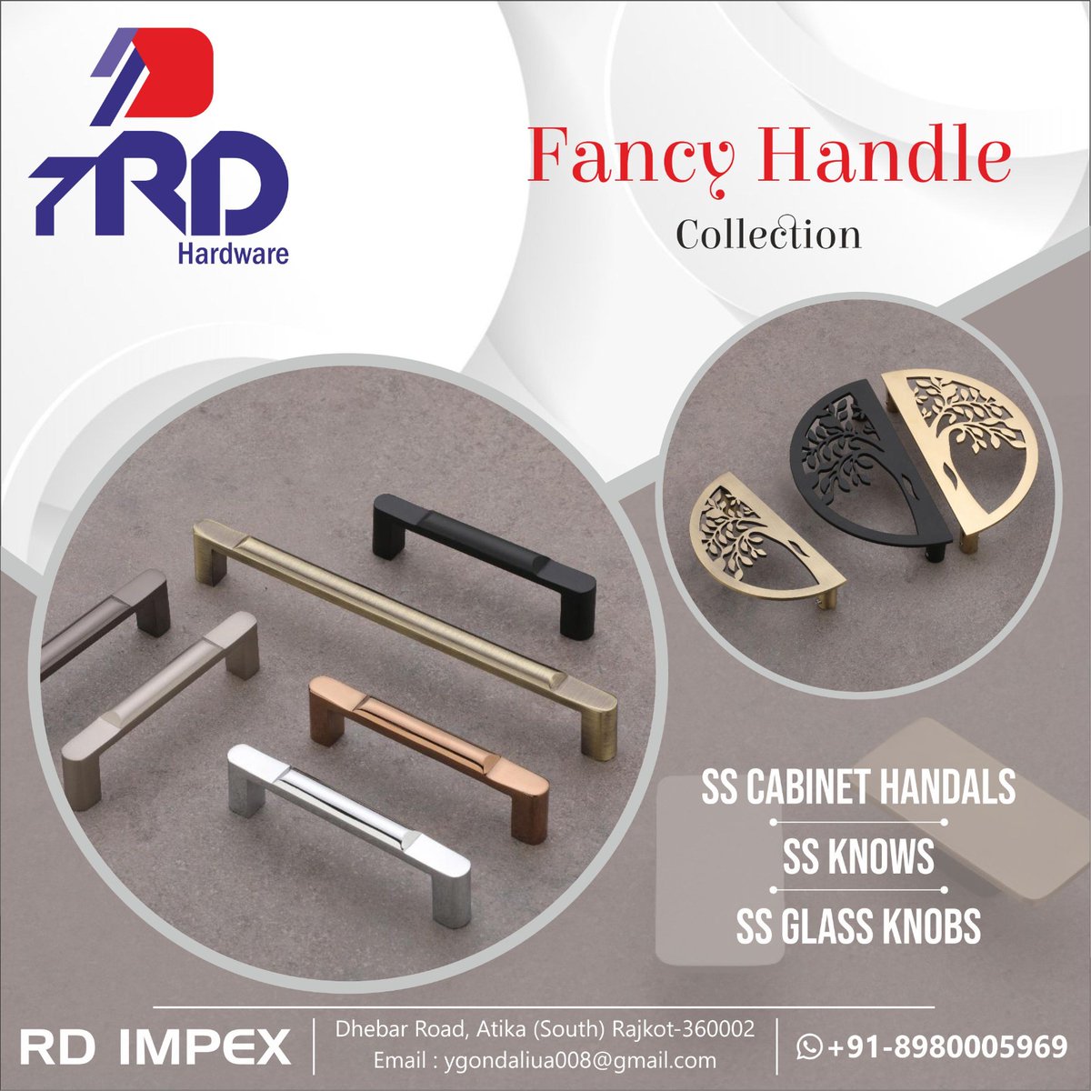 clue_hardware's tweet image. Give your cabinets a touch of ✨ with our collection of fancy handles!
Mobile : +91-8980005969
Email : ygondaliua008@gmail.com
Whataaps: bit.ly/3xKyLU7
#fancyhardware #cabinetknobs #drawerpulls #doorknobs #cabinetpulls #kitchenhardware #bathroomhardware #interiordesign