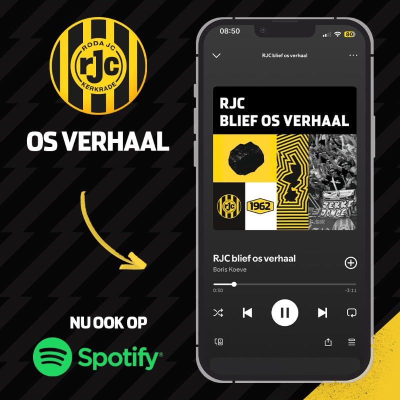 RodaJCKerkrade's tweet photo. Vanaf nu is het nummer 'RJC blief Os Verhaal' te beluisteren via Spotify. 

Dit nummer werd speciaal geproduceerd voor de video 'Ons Verhaal.'

🎵 ❯❯❯ https://t.co/Ock17W8kSV
🎬 ❯❯❯ https://t.co/XjQu0YYAwx

#RodaJC #OnsVerhaal