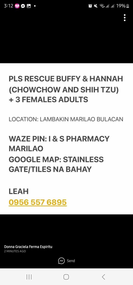 miladysaarah's tweet photo. Here's their exact address in case di sila macontact. Please, rescue them po 🙏 https://t.co/Pe2Jx5IxsR