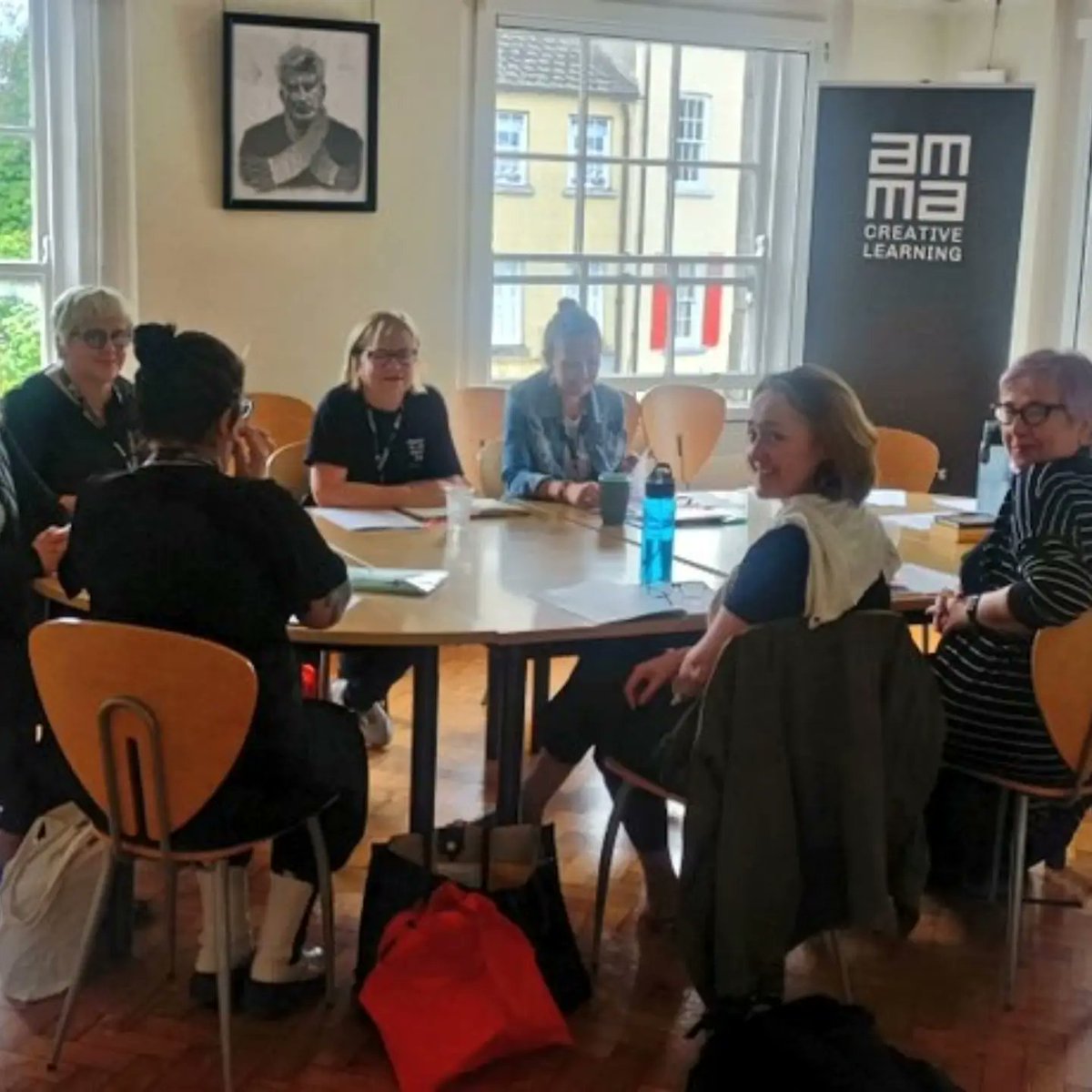 SineadGrif's tweet photo. Fantastic workshops with @DonaldsonMoyra and fellow writers, thanks to @FreeToWrite2024 @The_JHS @PENIreland and new reading from @NOALIBISBOOKS https://t.co/7lVw0XKW0p