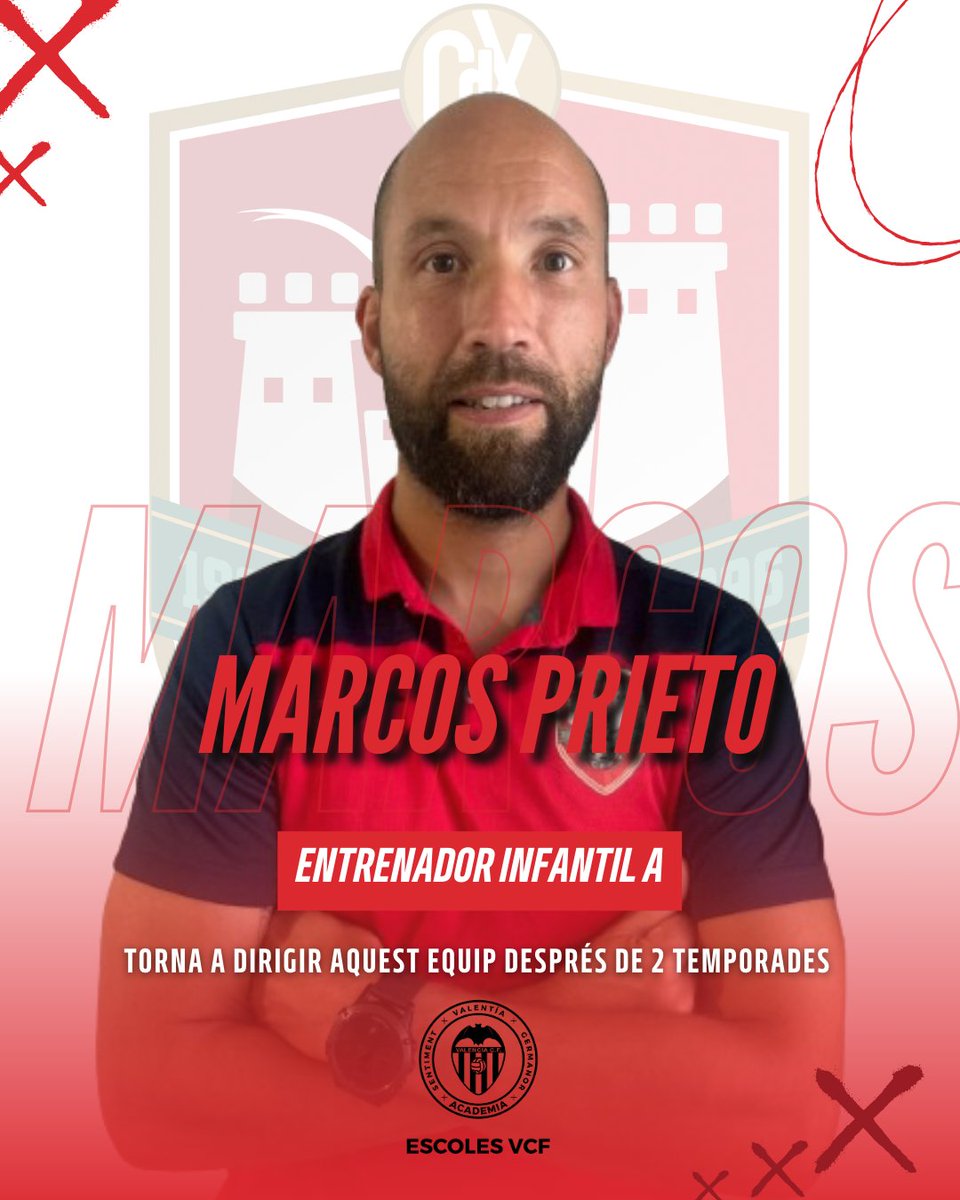 ⚽️Més presentacions dels membres de l’equip formatiu

➡️Marcos Prieto (📚 Nivell 2) torna a fer-se càrrec del #CDXInfantilA dos cursos després per a seguir allargant una important trajectòria a la nostra escola on és també un dels coordinadors de F-11

#CDX24_25 #JuntsCapAlFutur