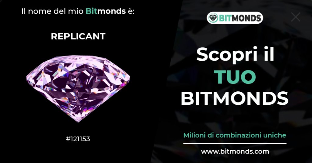 MYGBIT1's tweet image. bitmonds.com/it/bitmonds/10…
@bitmonds Replicant 💎
Selling for a third of its
value : 135 euro - 45 euro 💶
Invest in digital diamonds.
Minted on #Polygon Network 
#bitmonds #Diamond