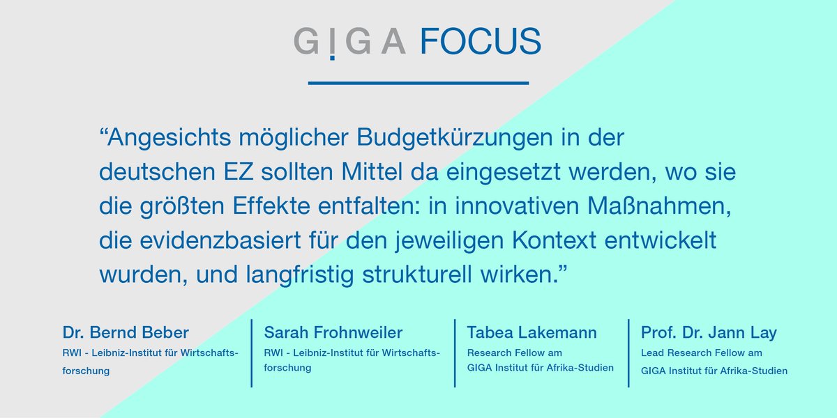 German Institute for Global and Area Studies (@giga_institute) on Twitter photo Gute Jobs durch #Ausbildung und Trainingsprogramme in #Westafrika: Im neuesten #GIGAFocus evaluieren <a href="/berndbeber/">Bernd Beber</a>, <a href="/s_frohnweiler/">Sarah.frohnweiler</a>, <a href="/t_lakewoman/">Tabea Lakemann</a> und Jann Lay (#GIGA) das Angebot der deutschen #Entwicklungszusammenarbeit.
➡️ Hier lesen: giga-hamburg.de/de/publikation… Gute Jobs durch #Ausbildung und Trainingsprogramme in #Westafrika: Im neuesten #GIGAFocus evaluieren <a href="/berndbeber/">Bernd Beber</a>, <a href="/s_frohnweiler/">Sarah.frohnweiler</a>, <a href="/t_lakewoman/">Tabea Lakemann</a> und Jann Lay (#GIGA) das Angebot der deutschen #Entwicklungszusammenarbeit.
➡️ Hier lesen: giga-hamburg.de/de/publikation…
