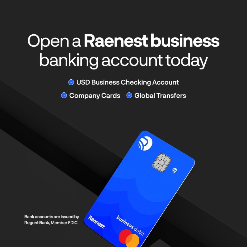 RaenestHQ's tweet photo. Raenest isn’t just an alternative to Mercury – it’s a better choice. Open a US Business Bank Account today with Raenest and enjoy higher limits, fast, reliable, and efficient transactions designed to meet your unique needs.