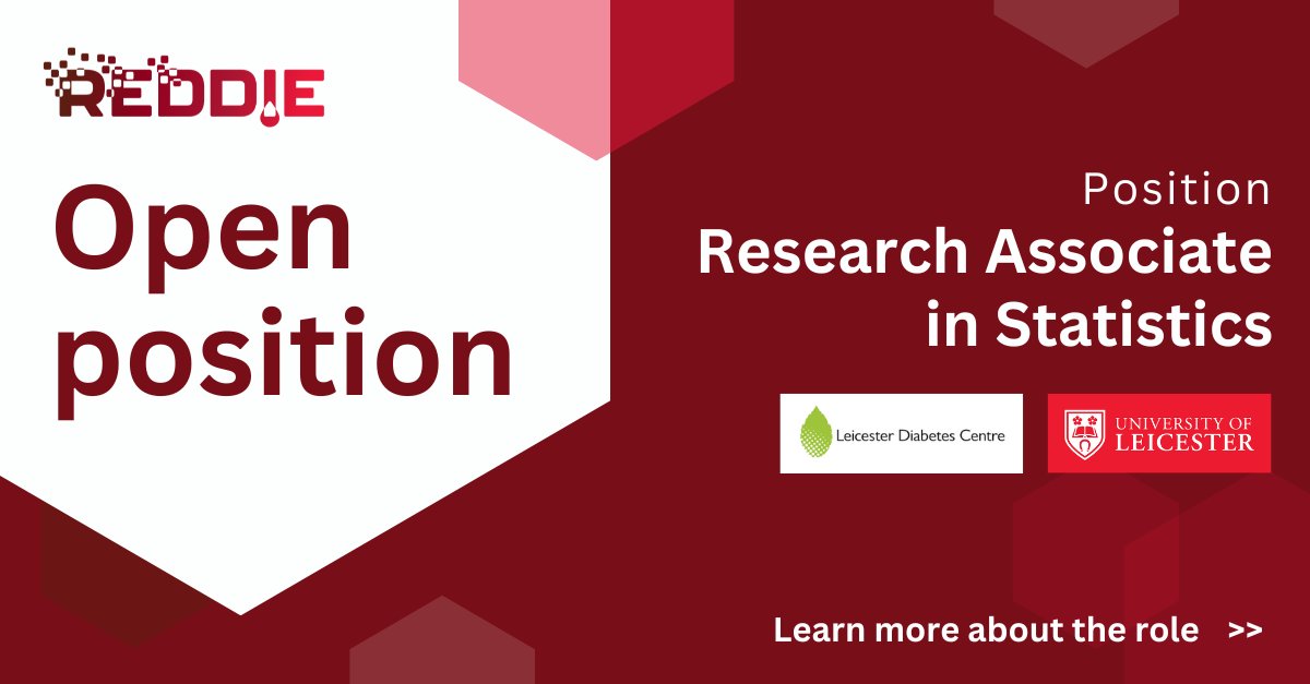 REDDIEdiabetes (@reddie_diabetes) on Twitter photo 🧐Job opening at #REDDIE
<a href="/uniofleicester/">University of Leicester</a> is looking for a Research Associate in Statistics. The position is open within the <a href="/LDC_tweets/">🌱Leicester Diabetes</a> and is led by <a href="/drpratikc/">Pratik Choudhary</a>. Check out the job position via the link or share it with someone who might be interested. 👉 bit.ly/3YjbZNU 🧐Job opening at #REDDIE
<a href="/uniofleicester/">University of Leicester</a> is looking for a Research Associate in Statistics. The position is open within the <a href="/LDC_tweets/">🌱Leicester Diabetes</a> and is led by <a href="/drpratikc/">Pratik Choudhary</a>. Check out the job position via the link or share it with someone who might be interested. 👉 bit.ly/3YjbZNU