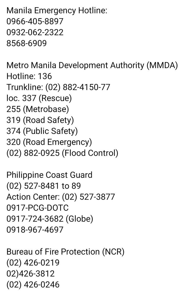 HELP REPOST ‼️

here are the emergency hotlines in case of emergency!!!!

#CarinaPH