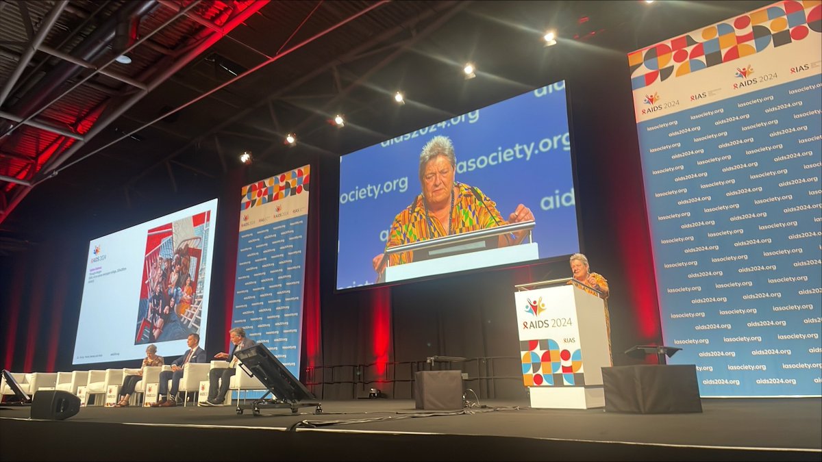 AIDS_conference's tweet photo. Health and human rights consultant Michaela Clayton 🇳🇦 discusses ways to challenge HIV #criminalization and counter inequalities. #AIDS2024 https://t.co/QILUxOb6no