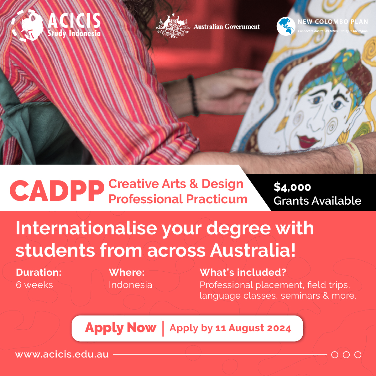 My baby is all grown up! The @ACICIS Creative, Art and Design Professional Practicum is on in January 2025 and accepting applications until 11 August; don't miss this opportunity to spend six weeks unleashing your creative streak in Indonesia. acicis.edu.au/programs/pract…