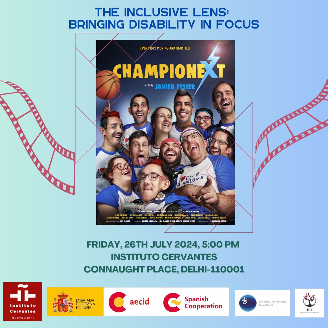 EmbEspIndia's tweet image. Hola Delhi! 
🎬 Catch the screening of 🇪🇸 movie ‘Campeonex’ (Championext) by #JavierFesser in #NewDelhi🇮🇳

🗓️ Friday, 26th July
🕔 5:00 pm
📍 @ICNuevaDelhi 🇮🇳

Free Entry. 
To join us, please register at the link below ⬇️
 docs.google.com/forms/d/1SqJIt…

#SpaIndia