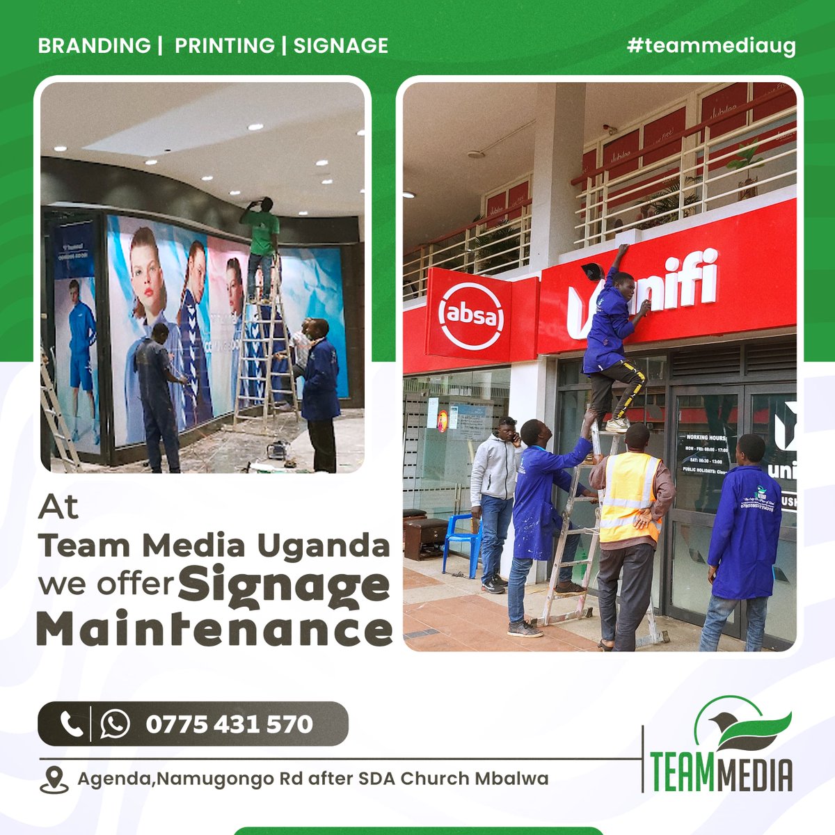 teammediaug's tweet photo. Reveal your business to the world with standard 2D and 3D signs... For more information 👇
https://t.co/B1ww09HIZG or call us on 0775431570 https://t.co/7XD3VzxYEH