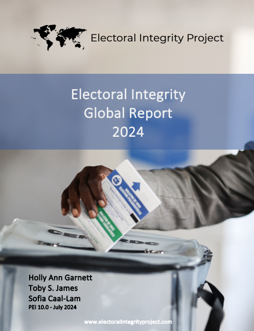TobySJames's tweet photo. Out now!

The Electoral Integrity Global Report 2024

🗳️ Election quality around the world measured 2012-23
🛠️ Some changes to methodology to assess whether elections empower citizens 
❓New questions to capture how elections can empower/disempower citizens

https://t.co/n2yHjWEDct