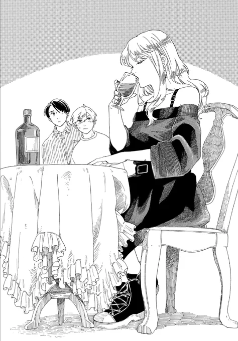 🏅------👑   第96回LMG ゴールドデビュー賞 👑------🏅  #LaLa8月号 で発表された受賞作 『ライムとジンジャー』がマンガPark掲載中🥳  童顔のリアムはバーで同じ大学の オリヴィアにアプローチするが 「年上が好きだから」と断られ?   #深町碧 @fukamachi1202  []