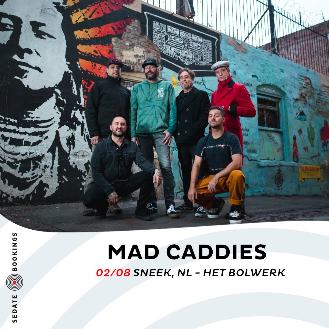 Mad Caddies visit NL for exclusive show in August with new album "Arrows Room 117": tinyurl.com/MadCaddies08-2…

#madcaddies
#slaughterhouse
#justgetmetotheshow