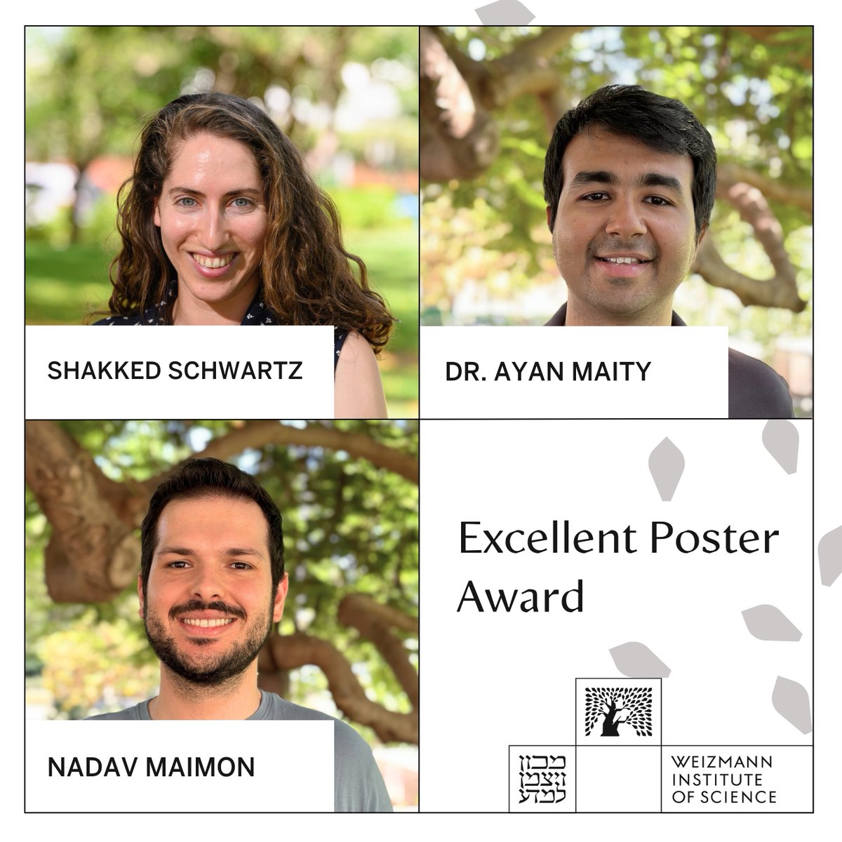 Weizmann Institute (@weizmannscience) on Twitter photo Congratulations to <a href="/ayanmaity94/">Ayan Maity</a>, <a href="/Nadav_Maimon_/">Nadav Maimon</a> and <a href="/ShakkedSchwartz/">Shakked Schwartz</a> (in the group of <a href="/michal_leskes/">Michal Leskes</a>) of the Molecular Chemistry and Materials Science Department for being granted the Excellent Poster Award at the Annual Israel Electrochemical Society Meeting Congratulations to <a href="/ayanmaity94/">Ayan Maity</a>, <a href="/Nadav_Maimon_/">Nadav Maimon</a> and <a href="/ShakkedSchwartz/">Shakked Schwartz</a> (in the group of <a href="/michal_leskes/">Michal Leskes</a>) of the Molecular Chemistry and Materials Science Department for being granted the Excellent Poster Award at the Annual Israel Electrochemical Society Meeting