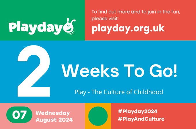 Not long to go now! Fantastic range of play activities taking place all summer and especially on National Play Day 😊 <a href="/MCRparks_/">MCRparks</a> <a href="/MancLibraries/">Manchester Libraries</a> <a href="/MCRActive/">Manchester Active</a>  <a href="/_Emypp/">East Manchester Youth & Play Partnership</a> <a href="/BMCALtd/">BMCA</a> <a href="/MYL_info/">Manchester Young Lives</a> <a href="/sim_manchester/">Science and Industry Museum</a> <a href="/Z_arts_mcr/">Z-arts</a> <a href="/McrMuseum/">Manchester Museum</a> <a href="/HOME_mcr/">HOME</a> #childfriendlymcr