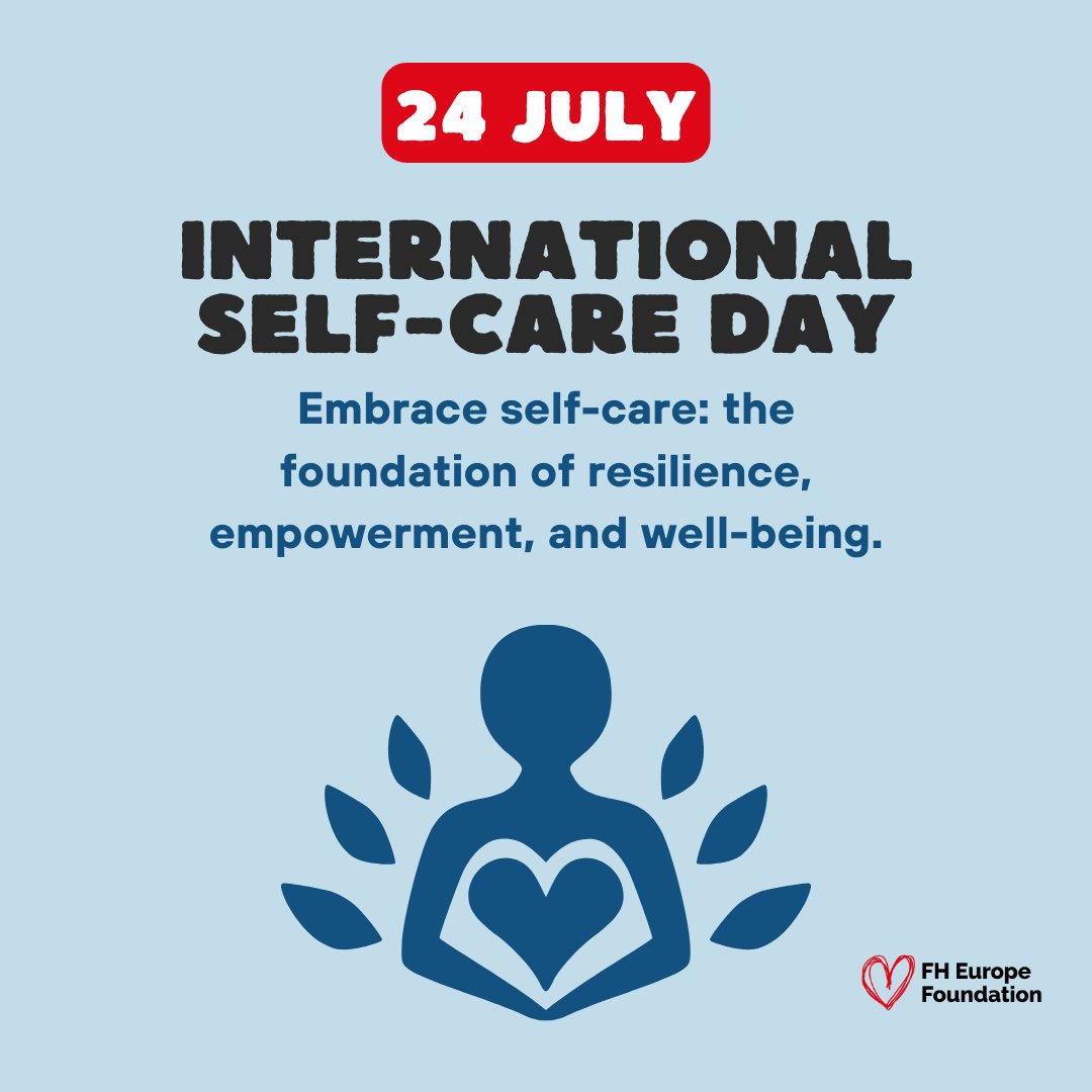 fhpatienteurope's tweet photo. π±β¨ Happy International Self-Care Day! π Self-care is key to resilience & well-being. Embrace mindfulness, advocacy, or managing health conditions. Let's build a healthier tomorrow together! πͺπΏ
π Learn more: https://t.co/uwPaz17s6p
#SelfCareDay #WellBeing #FHEF #FHEurope https://t.co/hLCem3zzXf