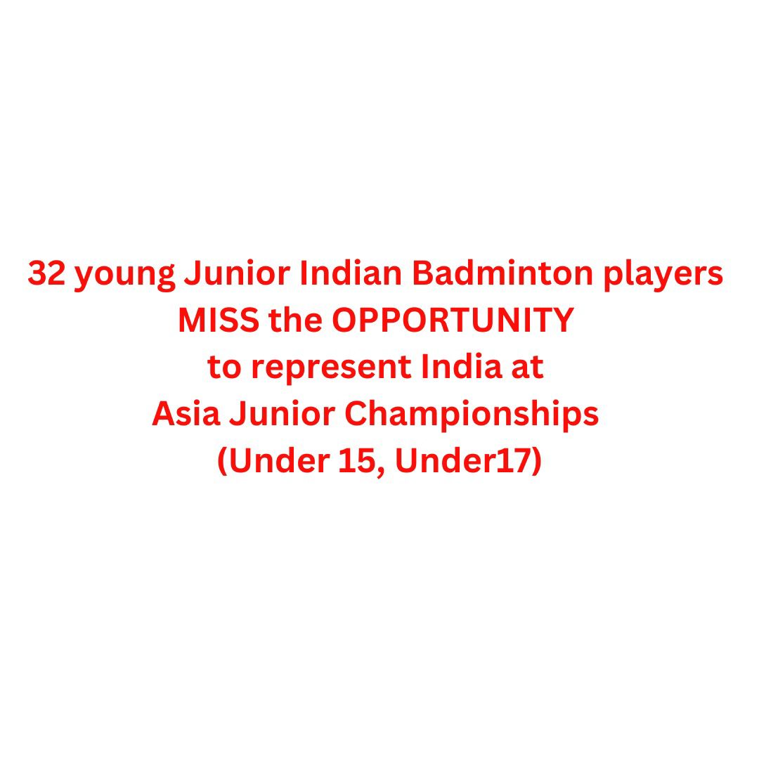 FairBadmintonIN's tweet image. Young Indian Junior Badminton players denied the opportunity to represent India at the Asian U15/U17 Badminton Championships in China.

Hope BAI and SAI course-corrects ...2 days (26 July) to go to send final entries....