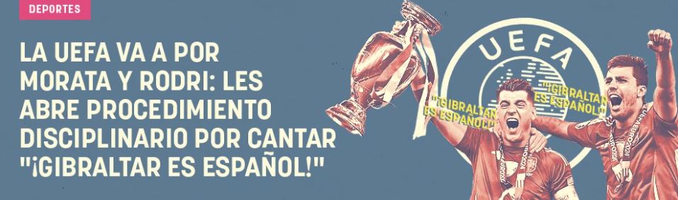 Como empresa española, estamos en contra del procedimiento disciplinario impuesto a los dos capitanes de nuestra selección. okdiario.com/deportes/uefa-…