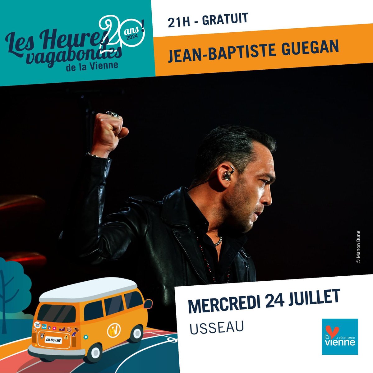 Ambiance Rock 'n' roll garantie avec Jean-Baptiste Guegan ce soir à #Usseau ! ⚡️🎸

🆓 Concert gratuit &amp; sans réservation
📍 Le bourg
⏰ Concert à 21H00 / Accès possible dès 18h30

On vous attend nombreux ! Vous-y-serez ?