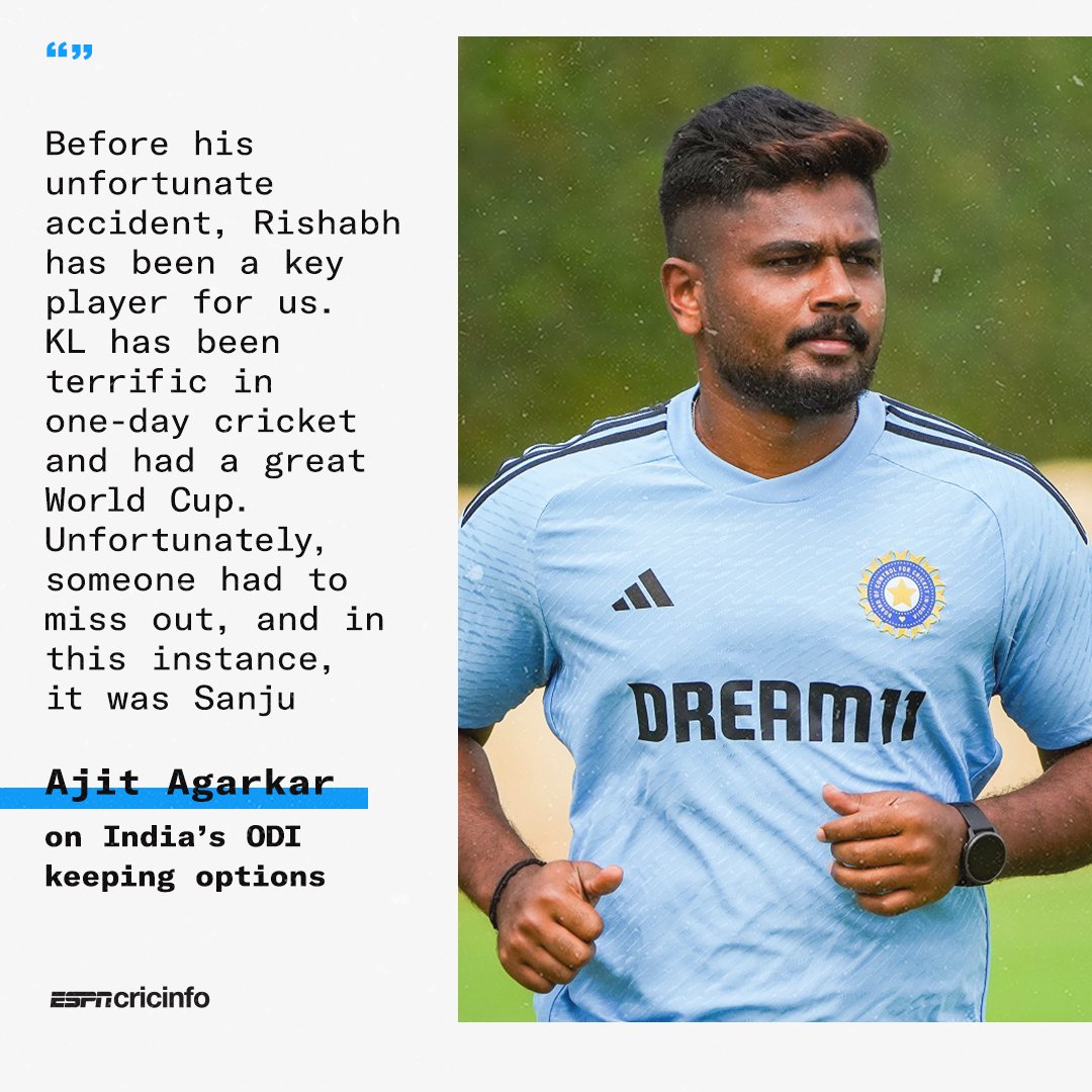 cricinfo's tweet photo. With KL Rahul as India's first-choice ODI wicketkeeper, and Rishabh Pant as back-up gloveman, there was no room for Sanju Samson #SLvIND
βΆοΈ https://t.co/QHxHhpY3aL https://t.co/QOtrPKdp67