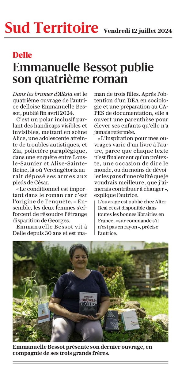 Dans "L'est Républicain".
😊
Petit rectificatif : "dans toute bonne librairie francophone" (pas seulement en France). 😉

Merci Fabrice Albiet pour cet article !