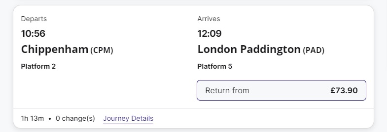 almossah's tweet photo. @nationalrailenq Can you explain why if I travel to Lower Sydenham from Chippenham via Paddington it is cheaper than travelling to Chippenham ON THE SAME TRAIN? https://t.co/pRPxyLQhjo