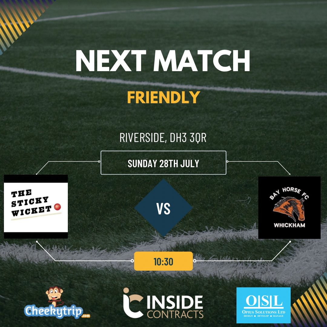 Bay_HorseFC's tweet photo. We face @StickyWicketRAR in our 2nd pre season friendly this Sunday 🐴🐴 https://t.co/hMkbz7cfEQ