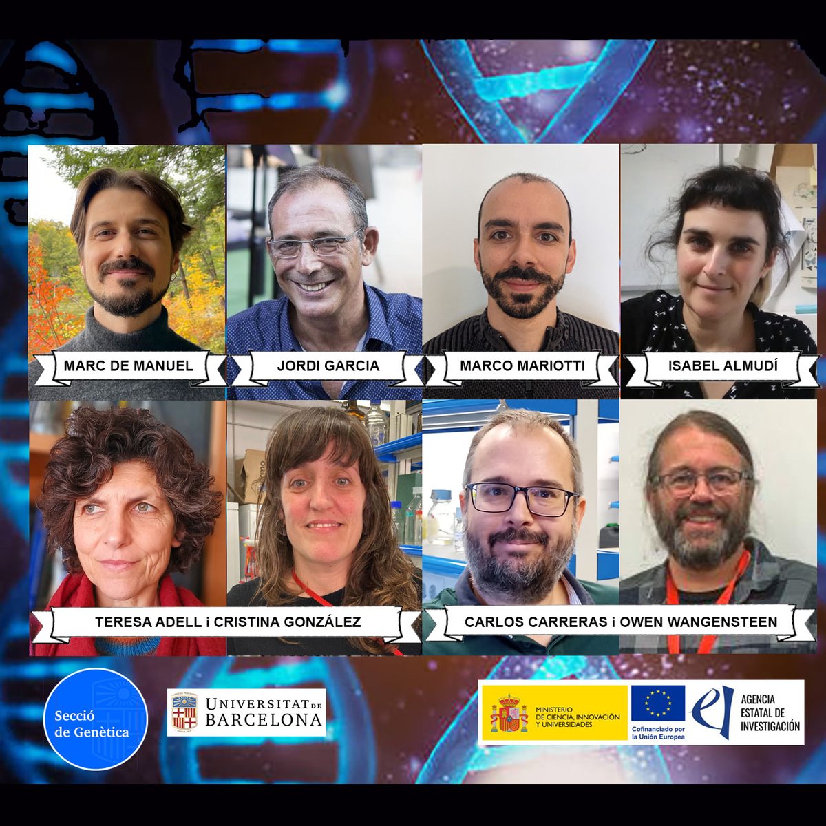 GeneticsUB (@geneticsub) on Twitter photo Enhorabona als investigadors <a href="/GeneticsUB/">GeneticsUB</a> que lideren els 6 projectes finançats recentment per
<a href="/AgEInves/">Agencia Estatal de Investigación</a>: <a href="/MarcdeManuel/">Marc de Manuel</a>, <a href="/jordigarciafdez/">枝江上课/枝江上门/枝江上门服务/枝江外卖/枝江外送员/枝江外送媛/枝江服务</a>, <a href="/MarcoOnATree/">Marco Mariotti</a>, <a href="/IsabelAlmudi/">Isabel Almudi also @isabelalmudi.bsky.social</a>, <a href="/teresa_adell/">Teresa Adell</a> coliderat amb Cristina González i <a href="/CCarrerasHuergo/">Carlos</a> coliderat amb <a href="/owenwangensteen/">Owen S. Wangensteen</a> (Dept.BEECA) 1/2 Enhorabona als investigadors <a href="/GeneticsUB/">GeneticsUB</a> que lideren els 6 projectes finançats recentment per
<a href="/AgEInves/">Agencia Estatal de Investigación</a>: <a href="/MarcdeManuel/">Marc de Manuel</a>, <a href="/jordigarciafdez/">枝江上课/枝江上门/枝江上门服务/枝江外卖/枝江外送员/枝江外送媛/枝江服务</a>, <a href="/MarcoOnATree/">Marco Mariotti</a>, <a href="/IsabelAlmudi/">Isabel Almudi also @isabelalmudi.bsky.social</a>, <a href="/teresa_adell/">Teresa Adell</a> coliderat amb Cristina González i <a href="/CCarrerasHuergo/">Carlos</a> coliderat amb <a href="/owenwangensteen/">Owen S. Wangensteen</a> (Dept.BEECA) 1/2