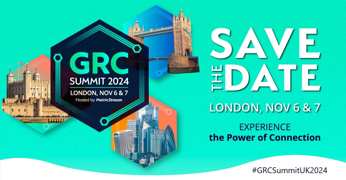 Join us in London on November 6-7, 2024, for the premier #GRCSummitUK2024! Dive into the latest trends in #operationalresilience, #riskmanagement, #compliance, #cyberrisk, #audit, and more to elevate your #GRC strategy. Register now! hubs.li/Q02HCQPq0