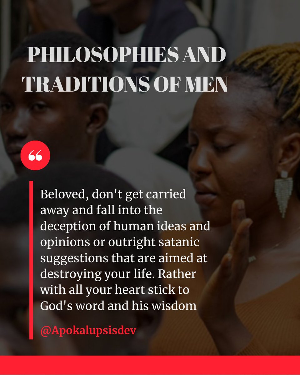 Apokalupsisdev's tweet photo. IMPORTANT READ!!!

Declare, that From today, I refuse to be a victim of the deception of human philosophies or satanic ideations
Hallelujah 🙌

Grab your copy today if you haven't 

#apokalupsis #zioncity 
#transforminglives #thewordoflife
#explore https://t.co/Wjfo1vBEVT