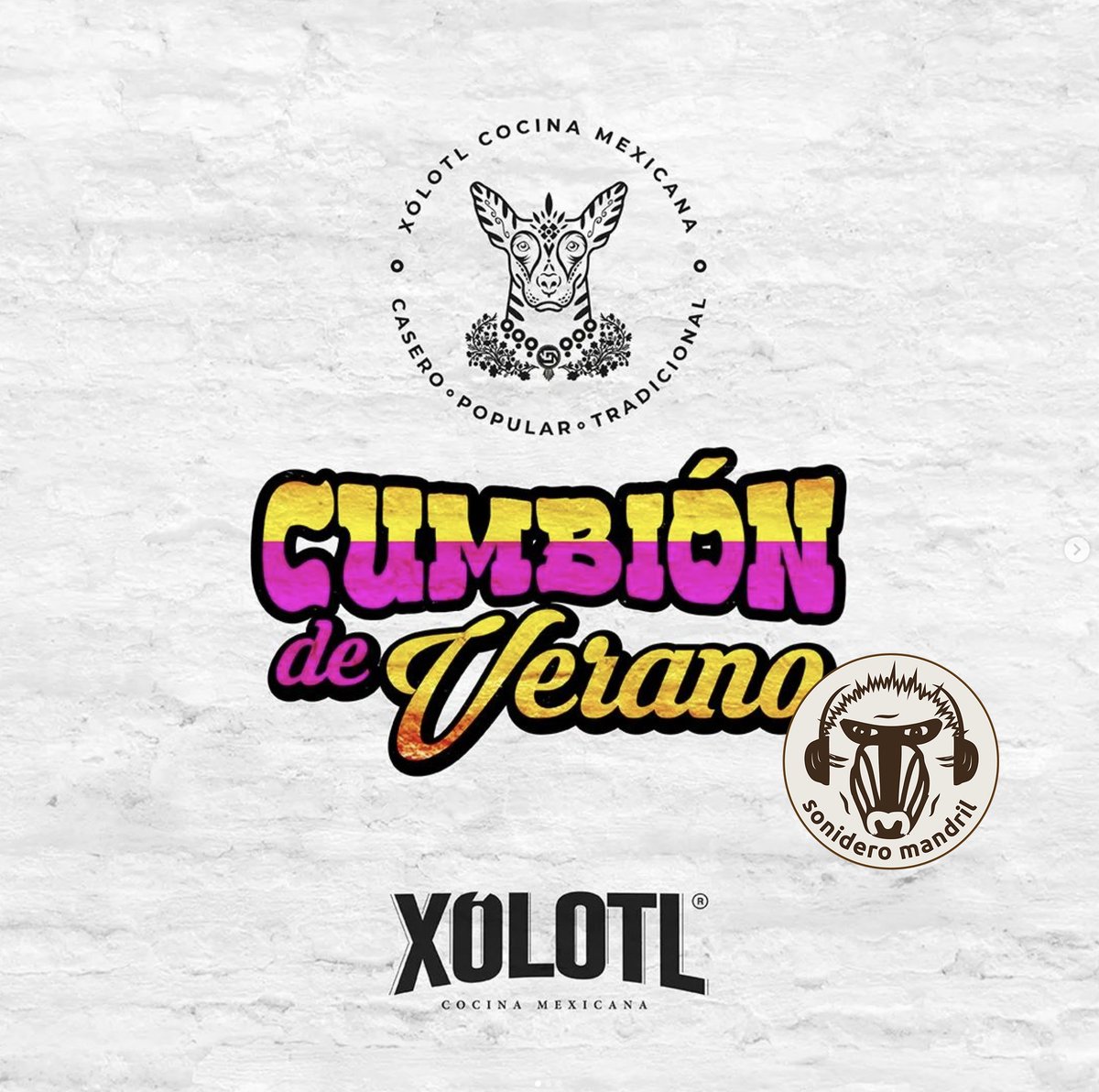 ¡Cumbión de verano en el Xolotl!
Cumbia, ceviches y tacos ¡que más se puede pedir!
v. 26 de julio de 19:30h, Restaurante Xolotl, con cumbia desde la Ciudad de México y Latinoamérica, para unos buenos dancings veraniegos!
☝🏽RESERVAS 679 66 32 92 (15€ con consumición y rifa)
