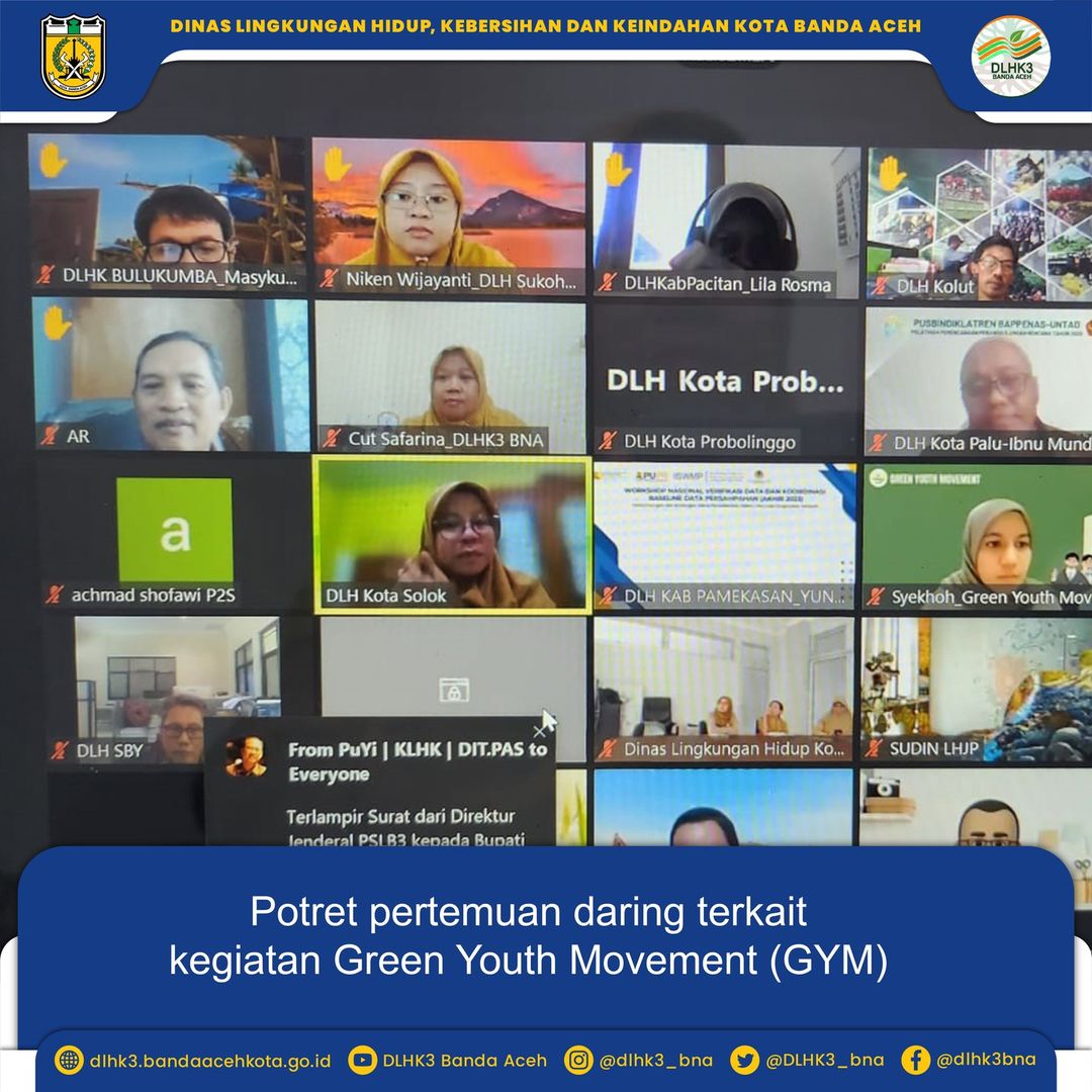 Walikota Banda Aceh mendukung dan berkomitmen mensukseskan acara Simpul Belajar Green Youth Movement (GYM) 2024, dan menunjuk DLHK3 Banda Aceh sebagai leader fasilitator kegiatan. Kegiatan ini sebagai wahana edukasi bagi para siswa setingkat SMA/sederajat dalam rangka....