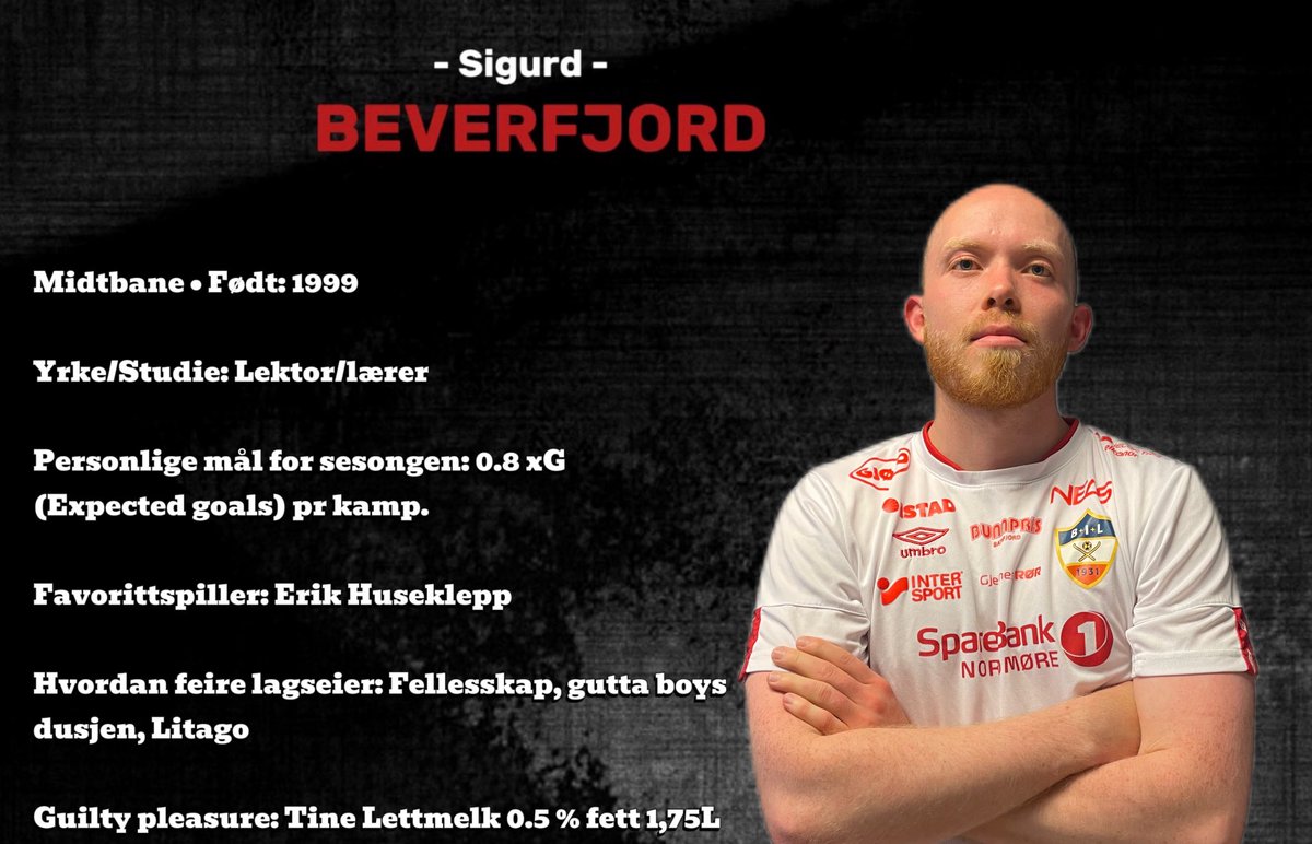Batnfjordalag's tweet photo. Vår seneste tilskudd skal selvsagt også ut i en spillerpresentasjon! 

Mye er allerede sagt men ser vi på de harde fakta registrert på https://t.co/AYR7OKF9p1 står @Sigurdbeverfjor registrert med 35 mål på 44 kamper i alderskategorien "Voksen". https://t.co/XHiP5ITWff