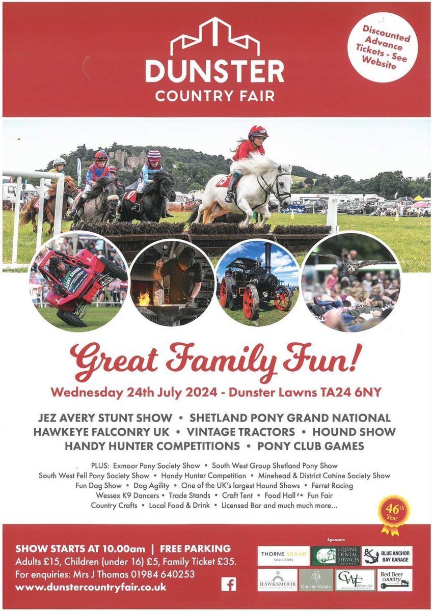 DunsterOrgUk's tweet photo. It's Dunster Country Fair day in Dunster!

#Dunster #DunsterVillage #DunsterOfficial #Somerset #Exmoor https://t.co/XTJGTaisDV