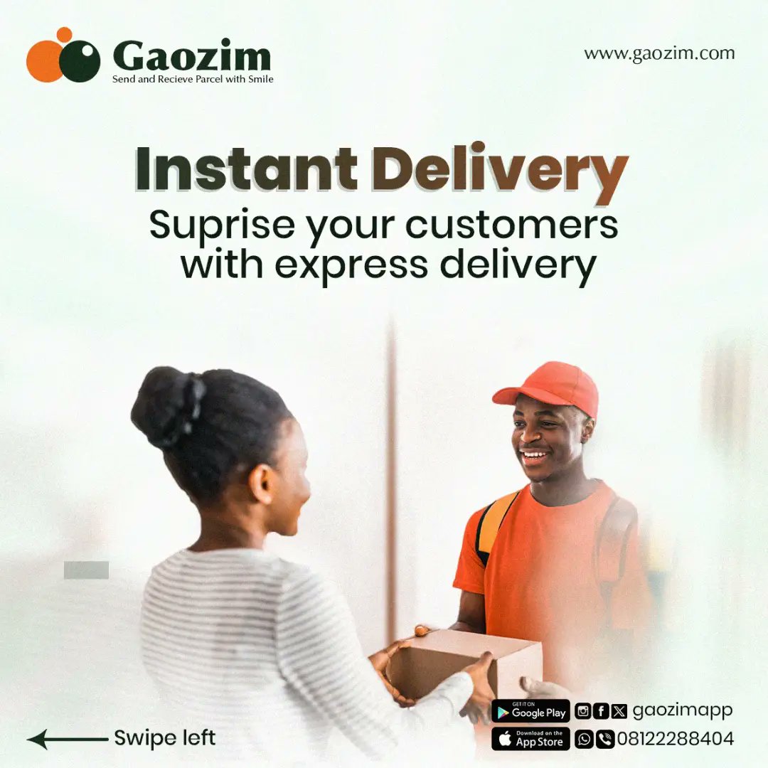 gaozimapp's tweet photo. Stay in touch with your parcel from the pickup point to the drop-off point. Gaozim offers the best efficiency for your business. Download the app today!
#tech #app #delivery #logistics #nigeria #startup #reels #reel #smile #downloadnow https://t.co/gGtyDM8gps