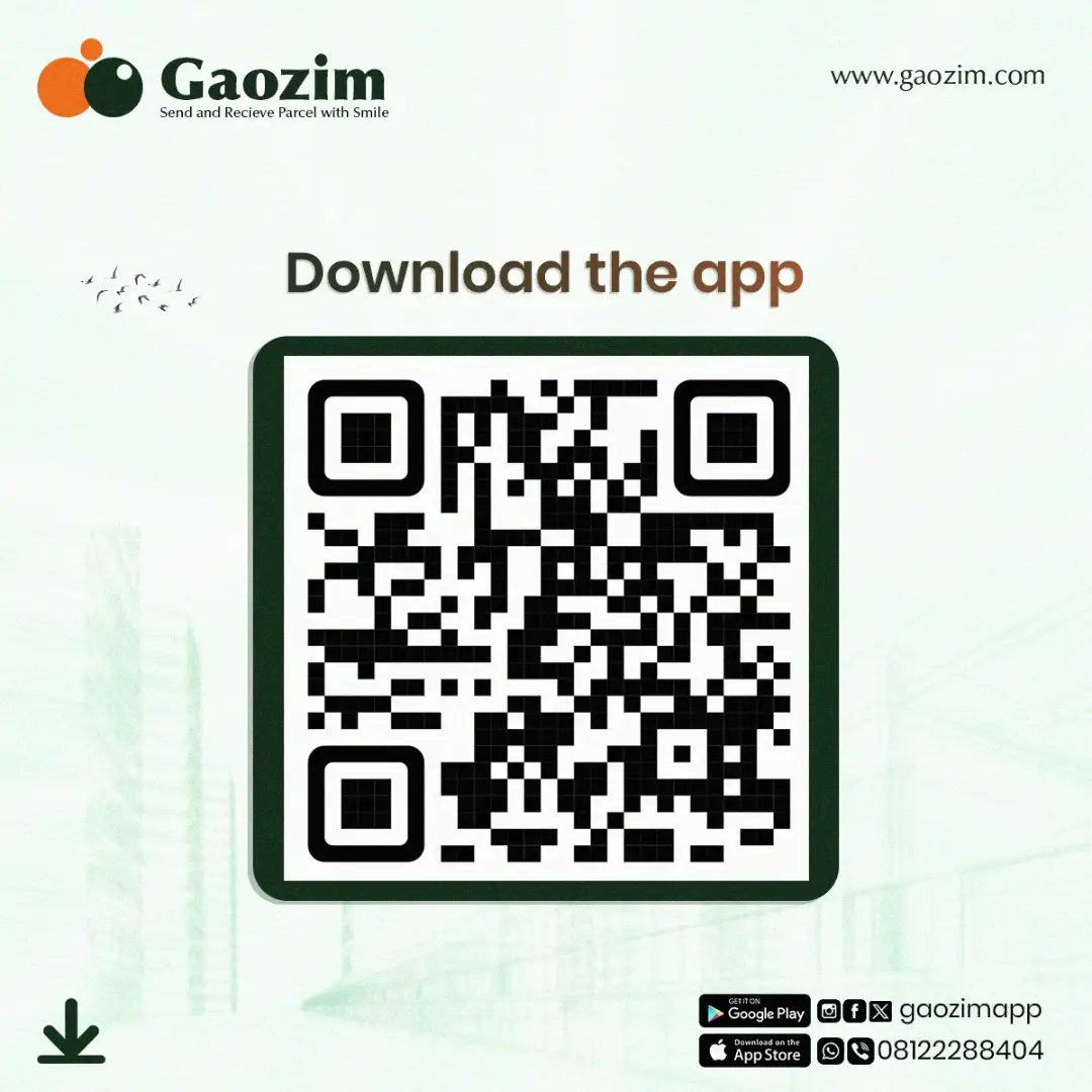 gaozimapp's tweet photo. Stay in touch with your parcel from the pickup point to the drop-off point. Gaozim offers the best efficiency for your business. Download the app today!
#tech #app #delivery #logistics #nigeria #startup #reels #reel #smile #downloadnow https://t.co/gGtyDM8gps
