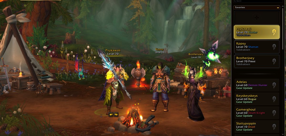 Psybear_tv's tweet photo. Going through my account list, deleting random characters. UI bugged and deleted my main character and restoration is disabled atm. 

Not the best patch day for me 😂 https://t.co/rtIsC6Utzs