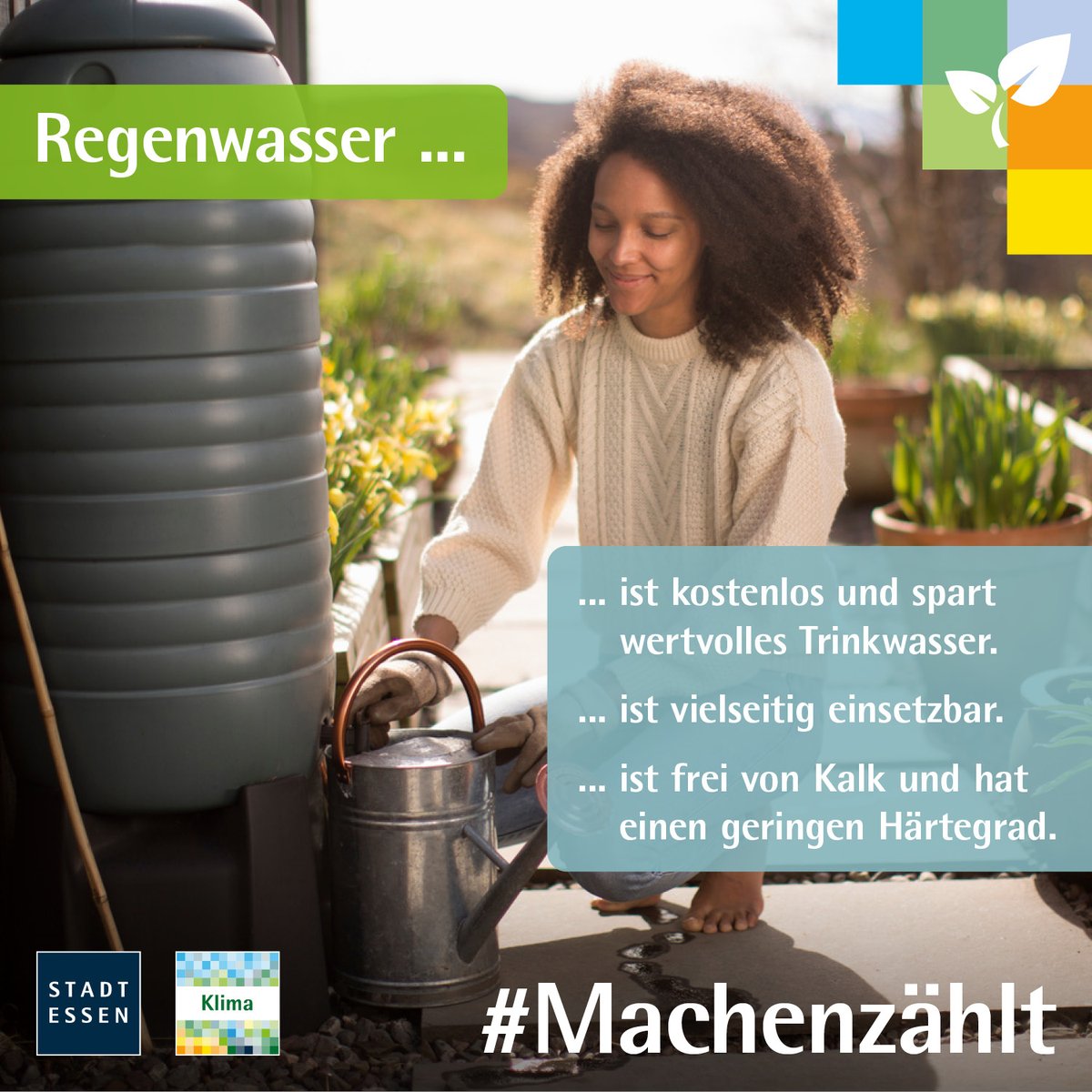 Für die Tonne: Einfach mal Regenwasser auffangen und damit eure Pflänzchen bewässern! 🌧️ 🍃 🌳

#stadtessen #essenruhr #machenzählt