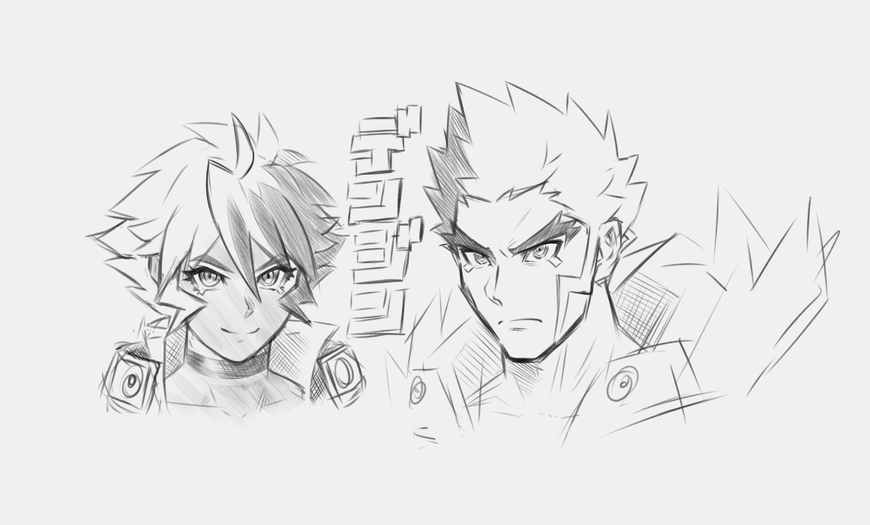 夏のいつものヤツに向けて思い出す作業から⚡️
何がすごいって今年入って描いた麗華ともうすでに雰囲気が違うという事
#超磁電鋼デンジン 