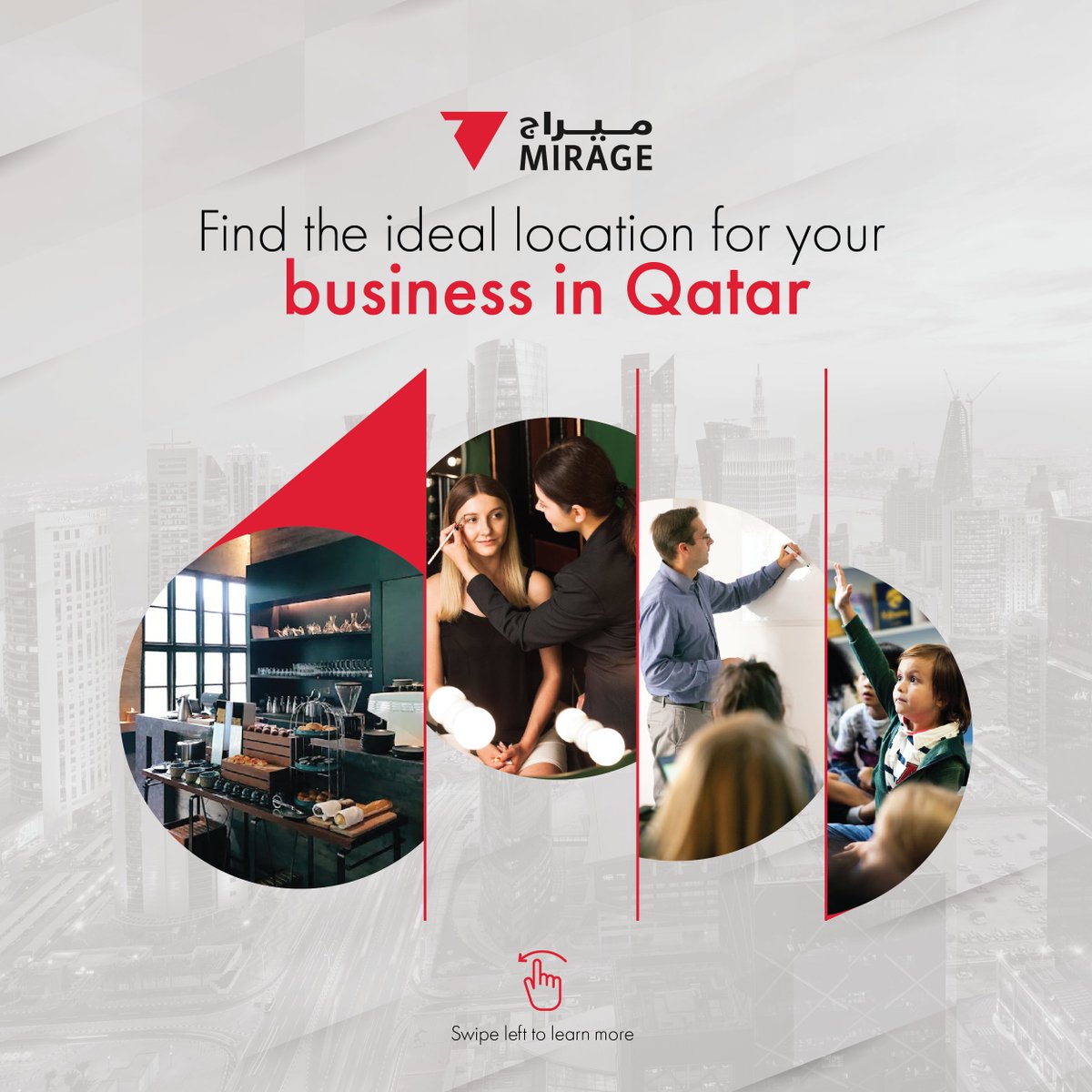 MirageProperty's tweet photo. Explore our curated selection of prime properties tailored to suit your every need. From coffee shop in Bin Mahmoud to expansive commercial villas in Al Khor, and dynamic retail spaces in Lusail. Find the ideal setting for your business today. https://t.co/PQhepgxgz0